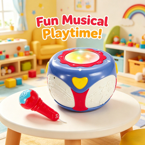 LK Toys - Juguete de Batería <span class=keywords><strong>Musical</strong></span> Eléctrica de Dibujos Animados, <span class=keywords><strong>Instrumento</strong></span> Electrónico que Funciona con Pilas con Características Educativas, Hecho de Plástico - Product Image 5