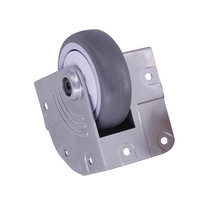 3in Loading 70kg Tpr Rubber Flight case Side Mount Casters Run Flat Heavy Duty Corner Wheel Caster