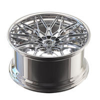 Jantes forgées 2 pièces 5x120 5x112 5x114.3 brossées et polies 18 19 20 21 22 pouces pour voitures de course