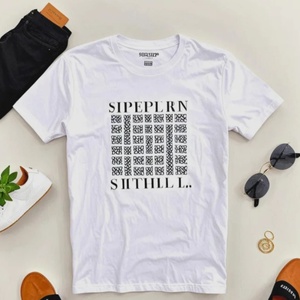 เสื้อยืดสีขาวแบบยูนิเซ็กซ์ขายส่ง พิมพ์โลโก้ตามสั่ง ผ้าฝ้าย 100% สำหรับงานพิมพ์ DTF เสื้อยืดผู้ชาย - Product Image 6
