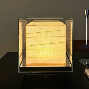 Lámpara de mesa de papel de diseño Andaz E27 LED con luz que cuida la vista para sala de estar, dormitorio, estudio - Product Image 4