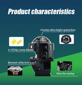 Faros delanteros automáticos Led de alta potencia Lente de proyector universal Proyector de 3 pulgadas con <span class=keywords><strong>lentes</strong></span> Led de rendimiento de haz alto/bajo - Product Image 5