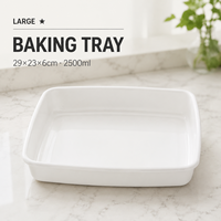 Plat à rôtir en émail blanc avec couvercle, plat de cuisson rectangulaire pour lasagnes et casseroles, ustensile de cuisine résistant au four, vente en gros OEM