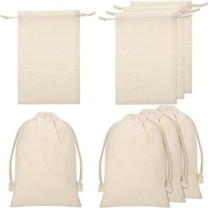 Wholesale Custom Logo Size White Black Premium Flannel Recyclable Large Capacity <b>Muslin</b> Cotton Canvas Closure Gift Storage - Product Image 1