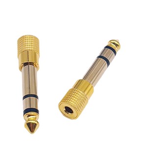 Mạ Vàng 6.35 Nam để 3.5 Nữ âm thanh adapter 6.3 nữ để 3.5 nam Microphone chuyển đổi điện tử phích cắm & ổ cắm - Product Image 6