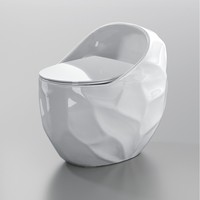 Nouvelle toilette créative en céramique monobloc, de forme ovale, à siphon, à poser au sol, avec large entrée et plusieurs couleurs disponibles