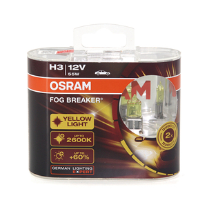 Lámpara Halógena para Faros Delanteros H3 62151FBR 12V 55W, Tipo Fog Breaker, PK22s, Luz Amarilla de <span class=keywords><strong>2600K</strong></span> - Product Image 1
