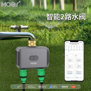 Moes Bluetooth Irrigation Valve Dual Outlet Smart <b>Water</b> Controller For Garden With App Remote Control <b>Timer</b> - Product Image 2