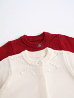 Cardigan tricoté 100 % coton personnalisé pour bébé et tout-petit, style hiver, européen-américain, non toxique, décontracté et polyvalent, idéal pour la maison