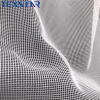 Tissu en maille carrée classique respirant et doux 100 % polyester pour moustiquaire de lit, extérieur, mariage, certifié OEKO-TEX