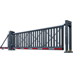 Porte coulissante automatique moderne sans rail en aluminium suspendue pour l'entrée de jardin et de villa - Product Image 1