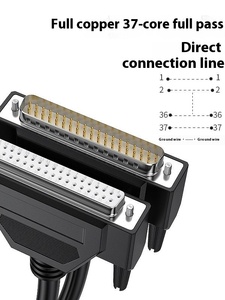 纯铜DB37公对公对母37针PLC编程器数据电缆1.5 M 3连接线延伸 - Product Image 3
