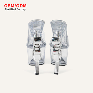 Sandali da donna sexy impermeabili <span class=keywords><strong>con</strong></span> plateau e <span class=keywords><strong>tacco</strong></span> a spillo, tacchi sagomati, alla moda, per <span class=keywords><strong>ballerine</strong></span> e discoteca, scarpe firmate da donna - Product Image 2