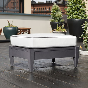 Taburete <span class=keywords><strong>de</strong></span> Patio Moderno y Único con Marco <span class=keywords><strong>de</strong></span> Aluminio y Cojines Suaves, <span class=keywords><strong>Muebles</strong></span> <span class=keywords><strong>de</strong></span> Aluminio Modernos para Exteriores, Silla Otomana - Product Image 1
