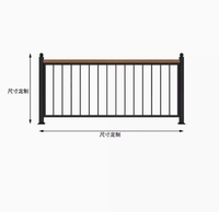 Balustrades et mains courantes de balcon sur mesure de haute qualité, design contemporain, en acier au carbone et aluminium, directement de l'usine, garantie 1 an