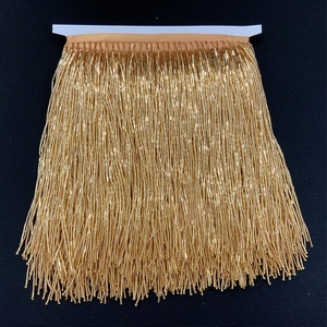 Viền tua rua pha lê cao cấp màu xanh sapphire đậm, viền ren tua rua dài đính hạt - Product Image 3