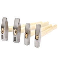 Marteau de machiniste à manche en bois 200g/500g, tête en acier forgé pour la réparation des métaux