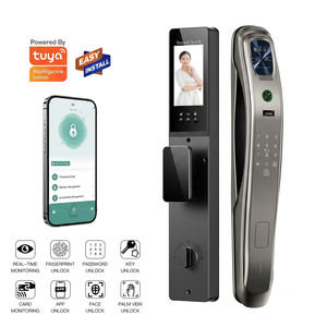 Serratura Digitale WiFi Tuya Completamente Automatica con Impronta Digitale, Telecamera Integrata e Riconoscimento Facciale 3D per <span class=keywords><strong>Porte</strong></span> in Alluminio/Legno - Product Image 1