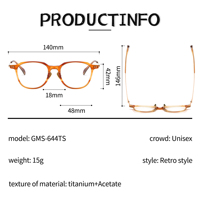 Shenzhen Spot rétro vente en gros à la mode acide acétique monture de lunettes en alliage de titane cadre optique Machine de fabrication