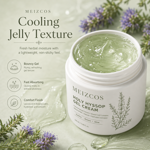 Crème <span class=keywords><strong>Gel</strong></span> Hydratante Apaisante Quotidienne MEIZCOS Holy Hyssop 100ml, <span class=keywords><strong>Gel</strong></span>ée Verte avec Niacinamide, Vitamine ACE et Peptides - Product Image 6