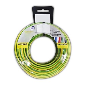 Carrete bicolor de 50 m con cable H07Z1-K de 1,50 mm, ideal para conexiones eléctricas en obras y proyectos eléctricos. - Product Image 1
