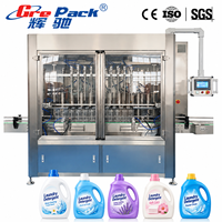 Ligne de remplissage, bouchage et étiquetage entièrement automatique à 4 têtes pour gel capillaire, crème, lotion, shampoing et détergent