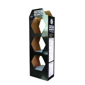 Custom Design Cardboard Floor Display Paper Stand Rack Carton Corrugated Retail Floor Display Stand