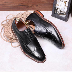 High-end Luxurious New Style Fashionable Handcrafted Genuine Leather Men's Oxford Lace-up <b>Waterproof</b> Autumn Dress <b>Shoes</b> - Product Image 1