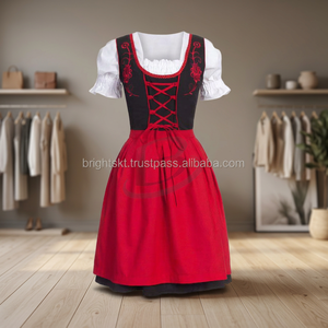 Dirndl ชุดเดรสเยอรมันกระโปรงจีบ,ชุดพื้นเมืองบาวาเรียเครื่องแต่งกายชาว Oktoberfest (ชุด Oktoberfest) - Product Image 2