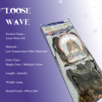 Extensions de cheveux synthétiques bouclés à la française, ondulés, pré-bouclés, doux, naturels et volumineux, 12 pouces, 240g, lot de 6, pour perruques complètes