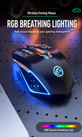 X36 Distressed Coating Gaming Ergonomic 5 Tombol Dual Mode 2.4GHz Bluetooth 5.0 Dapat Diisi Ulang 500mAh Tipe C Silent RGB Mouse