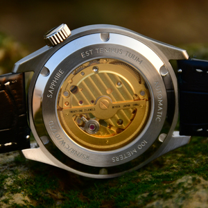 Orologio da Uomo Elegante Giapponese con Movimento Automatico 82S5, Fondello Trasparente, Lancette Luminose C3, Cassa da 40mm, Impermeabile 10 ATM - Product Image 4