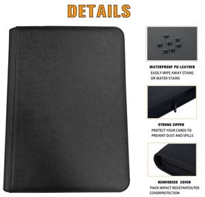 Torson Single-Sleeve 450CADs Yugioh Pokmon TCG impermeable PU cuero Trading Photo <span class=keywords><strong>Album</strong></span> 9-Pocket Card Binder para Trading Paper - Product Image 4