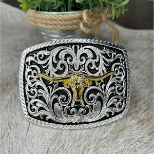 Produttori di fibbia per cintura Boguan <span class=keywords><strong>Dongguan</strong></span> Cina, fibbie per cinture in lega di Ginc, cervo occidentale fibbia per cintura in bianco - Product Image 2