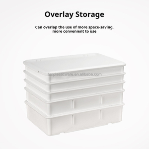 Tiêm đúc nhựa bột hộp Trắng <span class=keywords><strong>Polypropylene</strong></span> PP Stackable hình chữ nhật bánh pizza bột hộp với nắp cho bánh Nguồn cung cấp - Product Image 4