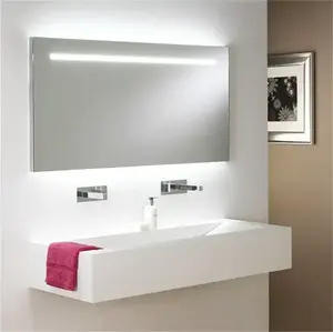 Moderno LED Baño Vanidad Montado en la pared Espejo Rectángulo Iluminado Espejo inteligente