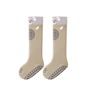 Baby Long Tube Anti-slip Knee Pad Meias Cartoon Penteado Algodão Infantil Gripper Meias Newborn Baby Socks Atacado - Product Image 6