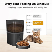 Distributeur automatique de nourriture pour animaux de compagnie, grand volume 6L, moderne, pour chiens et chats, avec application mobile WiFi, caméra, écran LCD, télécommande, puce électronique
