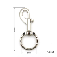 Mousqueton pivotant nickelé de qualité supérieure du fabricant, crochet à déclenchement robuste et durable, crochet à boulon de 31 mm pour la sellerie