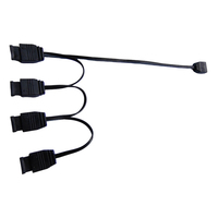 Cable divisor ARGB direccionable de 5V y 3 pines, 1 a 4, para caja de PC, ventilador de refrigeración cuádruple, adaptador de extensión de luz RGB sincronizada