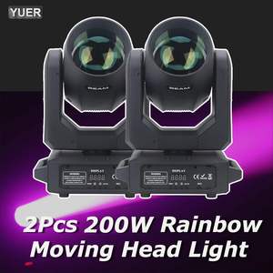 Doally Beam Moving Head Light 200W LED Dual Color Disco Stage Light with Rotating <b>Prisms</b> for DJ Party - Product Image 3
