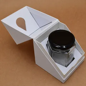 Custom Logo Afdrukken Honing Pot En Fles Gift Kartonnen Pakket Luxe Hexagon Box Verpakking Voor Honing