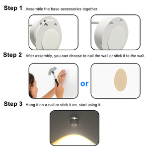 <b>LED</b> <b>Motion</b> <b>Sensor</b> <b>Light</b> Night <b>Light</b> Usb Rechargeable Wall Lamp for Lighting Paintings Pictures Mural Living Room Bedroom Kitchen - Product Image 5