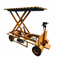 Table élévatrice à ciseaux industrielle personnalisable pour entrepôt et atelier, chariot à plateau électrique 2-en-1, équipement de chargement robuste