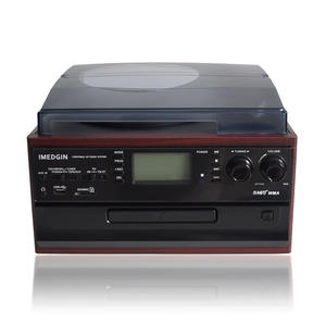 Tourne-disque rétro Skywin avec lecteur CD et radio FM, trois vitesses, pour usage domestique - Product Image 4