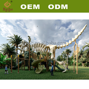 Baihe khủng long loạt chất lượng lớn Nhựa ống trượt cho sân chơi ngoài trời cho trường học nhà thể thao công viên giải trí công viên - Product Image 3
