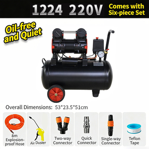 Compresor de Aire Sin Aceite de 8L / 30L (1100W/220V), Bomba de Aire Compacta (Grado Industrial), Paquete de Regalo Deluxe Gratuito - Product Image 3