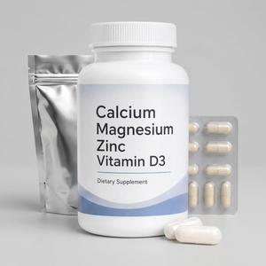 Capsules de calcium, magnésium, zinc et <span class=keywords><strong>vitamine</strong></span> D3 Flourisher, 60 unités, complément alimentaire pour hommes et femmes adultes - Product Image 5