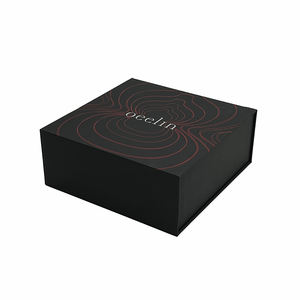 Boîte-cadeau de luxe personnalisée avec logo personnalisé a4 rigide mat noir or fermeture à rabat magnétique emballage avec fermeture magnétique - Product Image 5