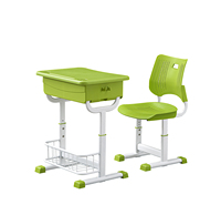 Meubles de classe, bureau et chaise pour élèves du primaire, hauteur réglable